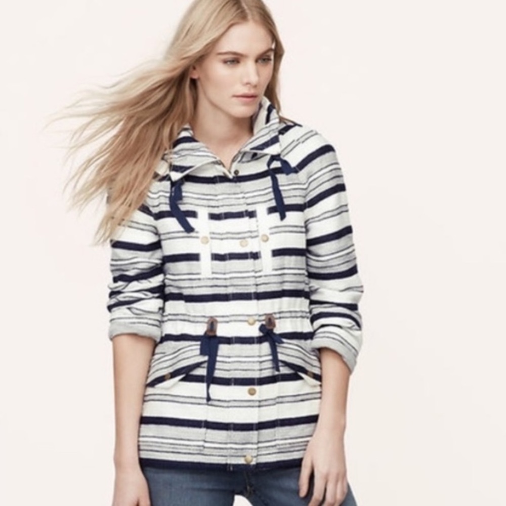 Loft Breton Anorak Nautical Striped Jacket